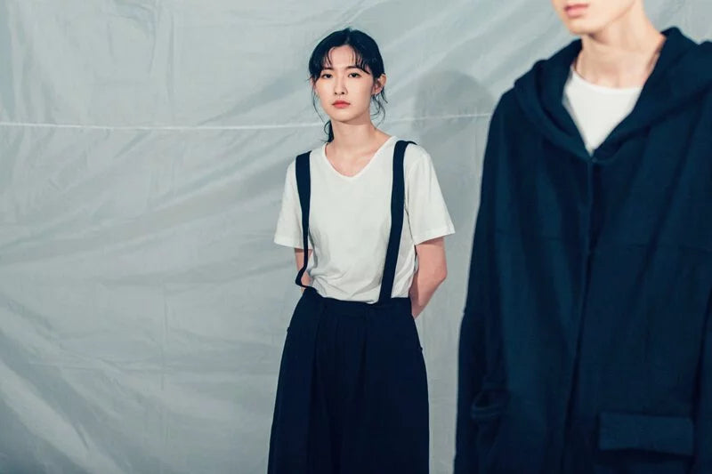 Paper Airplane Suspenders (Black/White) Organic Cotton