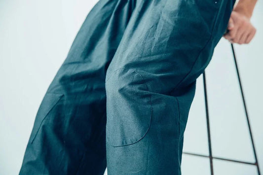 一心二用 補丁寬褲 (黑/灰) Organic Cotton & Recycle