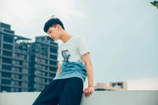 藍染鯨鯊T 有機棉 Organic Cotton