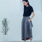 Mirror-image asymmetrical double-sided skirt (grey/black) Organic Cotton & Recycle