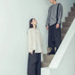 洗練されたクルーネックサイドプラットフォームロングスリーブトップス（展開）オーガニックコットン＆リサイクル