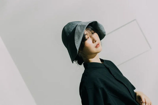 Tuosha フィッシャーマンハット (グレー/ブラック) オーガニックコットン＆リサイクル