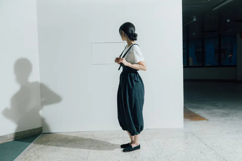 Flowing Light Jumpsuit Pantyhose (Black/Grey) Organic Cotton & Recycle