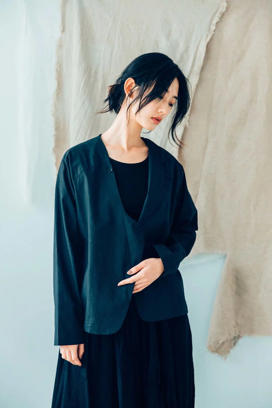 合 西裝外套 (黑/灰) 有機棉 Organic Cotton & Recycle