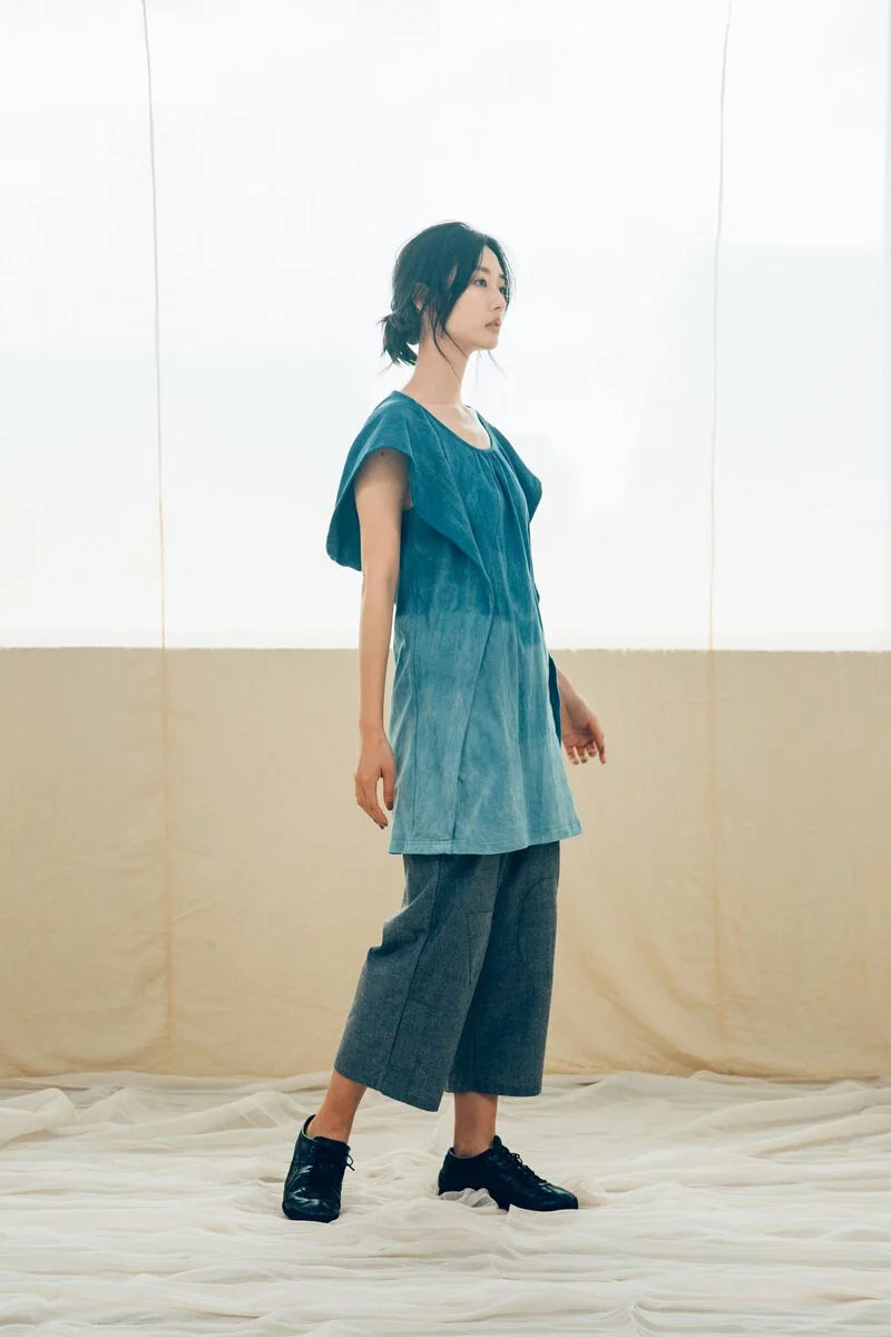 藍染連帽背心 有機棉 Organic Cotton