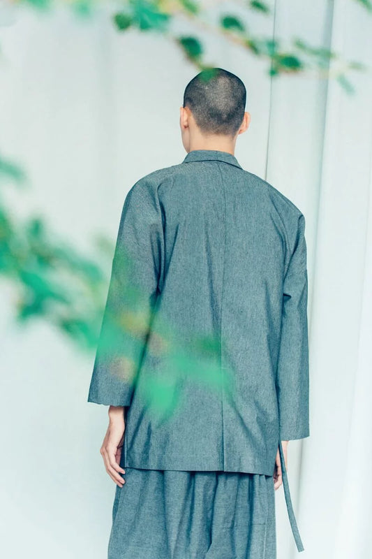 空集合 綁帶外套 (黑/灰) Organic Cotton & Recycle