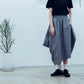 Mirror-image asymmetrical double-sided skirt (grey/black) Organic Cotton & Recycle