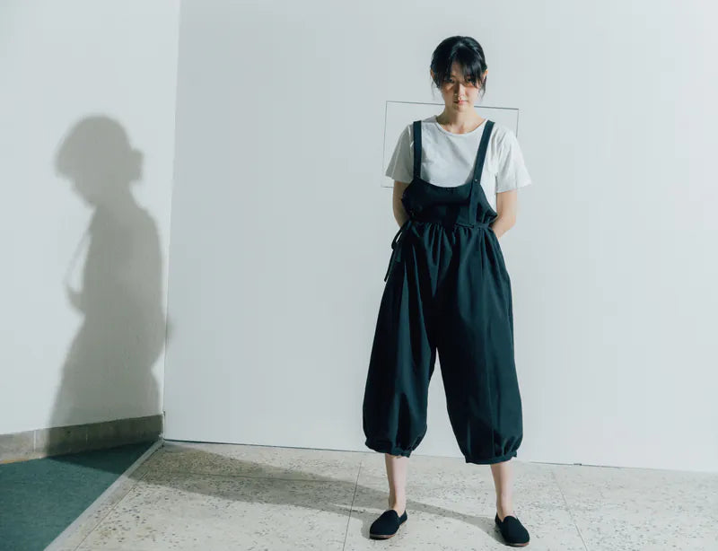 Flowing Light Jumpsuit Pantyhose (Black/Grey) Organic Cotton & Recycle