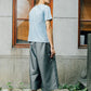 Unisex Retro Wide-Leg Pants (Black/Grey) Organic Cotton & Recycle