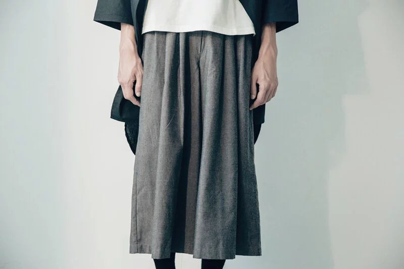 重返70年代 復古寬褲（灰/黑） Organic Cotton & Recycle