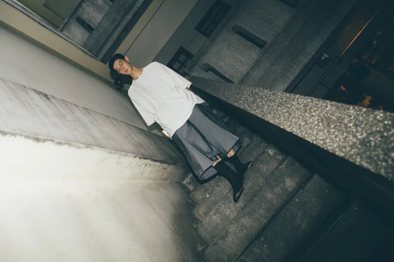 Unisex Retro Wide-Leg Pants (Black/Grey) Organic Cotton & Recycle