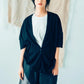 Raglan Sleeve Cardigan (Black/White) Organic Cotton