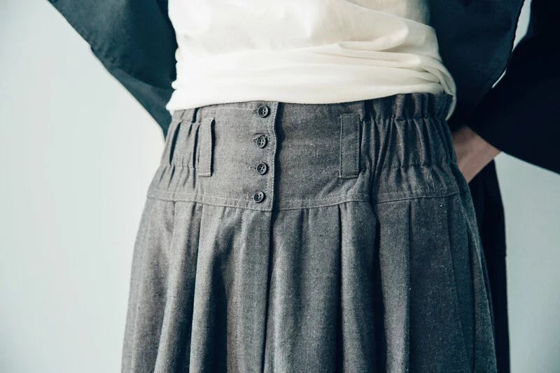 重返70年代 復古寬褲（灰/黑） Organic Cotton & Recycle