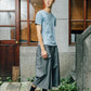 Unisex Retro Wide-Leg Pants (Black/Grey) Organic Cotton & Recycle