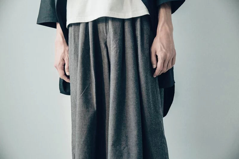 重返70年代 復古寬褲（灰/黑） Organic Cotton & Recycle