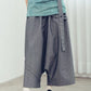 Wanderer One-Strap Low-Crotch Pants (Black/Grey) Organic Cotton & Recycle