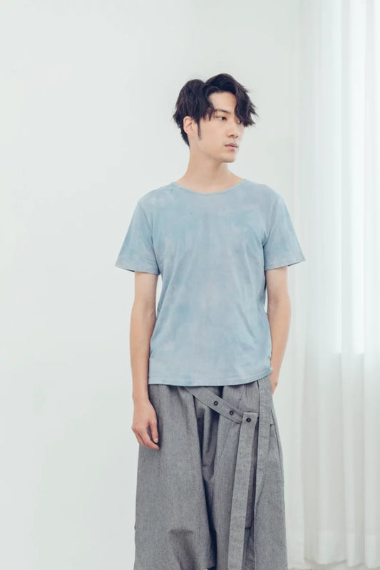 夜空 有機棉短袖T(藍染) Organic Cotton