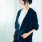 Raglan Sleeve Cardigan (Black/White) Organic Cotton